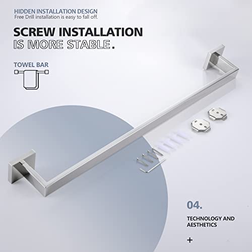 24 Inch Single Towel Bar (Polished Chrome / 24-Inch)