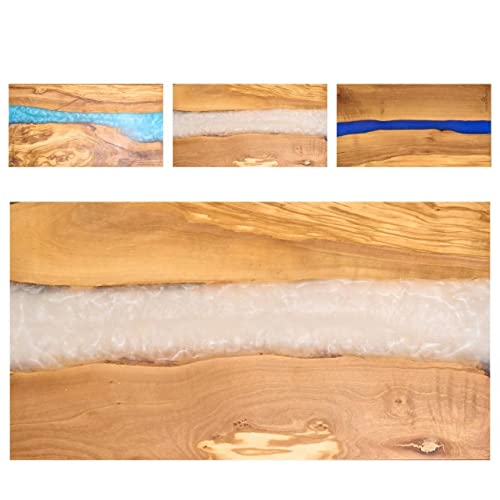 Italian Olive Wood luxury Cheese board with Resin (White)