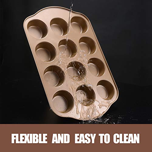2 Pack Nonstick Muffin Pan Set (12 Cup Muffin Pan)