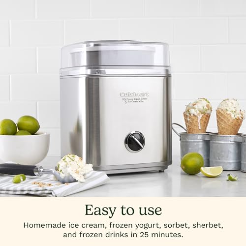 Ice Cream Maker Machine (Brushed Chrome / 2 Quart)