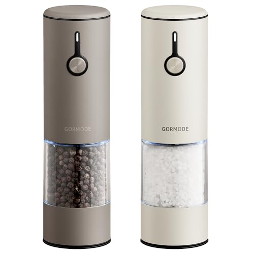 Stainless Steel Rechargeable Electric Salt and Pepper Grinder Set