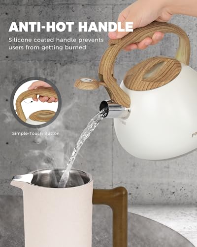 POLIVIAR Tea Kettle (2.7 Quarts / White)
