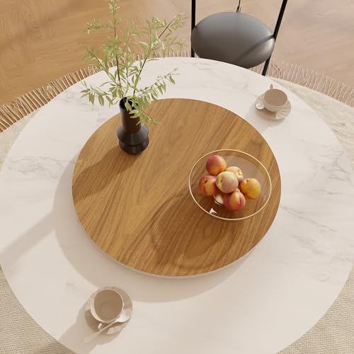 23.6" Sintered Stone Lazy Susan for Table Top (Walnut / 60CM)