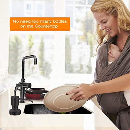 Sink Soap Dispenser for Kitchen Sink (Black)