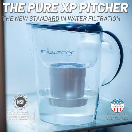 Pure Filter Pitchers for Drinking Water (Navy Blue XP)