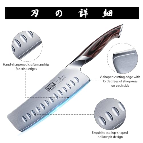 7 Inch Nakiri Knife (7")