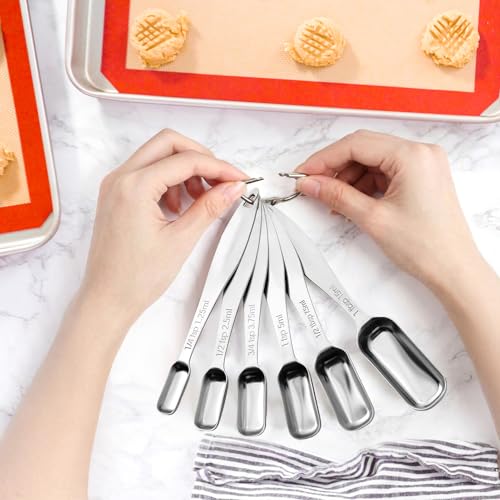 Stainless Steel Measuring Spoons Set of 6 (Spoons - Set of 6)