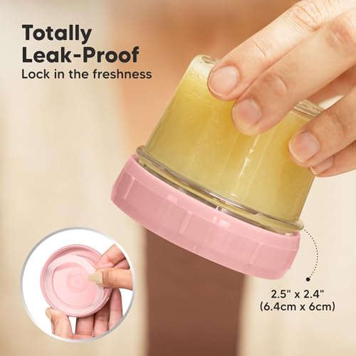 12pk 4oz Glass Baby Food Containers with Lids (12-pk 4 Ounce / Roseate)