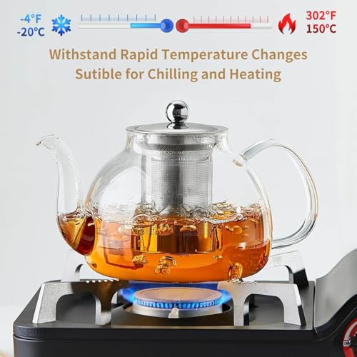 Glass Teapot with Infuser (Clear / 60OZ)