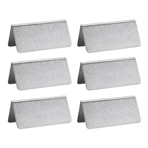 Stainless Steel Table Tent Sign (3-Inch by 1-1/2-Inch (Set of 6))