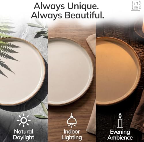 24 Piece Stoneware Dinnerware Set for 8 (Rustic / Beige / Set for 8 (24pcs))