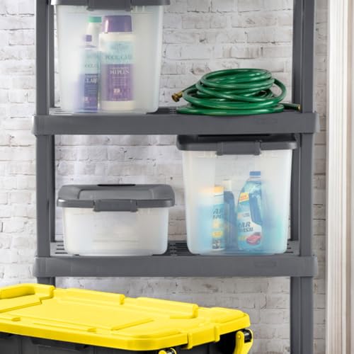 ShelfTote Clear Plastic Storage Bins (25 Quart Tote / 6 Pack)