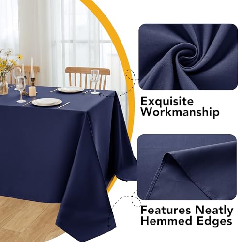 10 Pack Navy Blue Tablecloths for Rectangle Tables (Navy Blue / 70x120 In, 10 Pack)