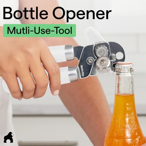 Upgraded Model Stainless Steel Manual Can Opener (White)