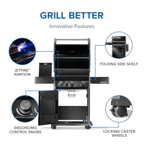 Rogue 425 3 Burner Propane Grill with Range Side Burner