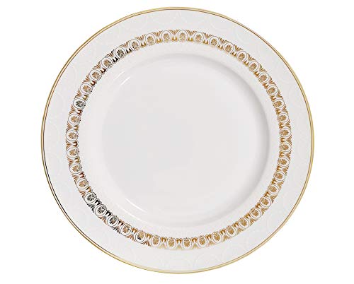 Stylish and Elegant 57 Pieces Bone China Dinnerware Set Service for 8 People (Caramel)