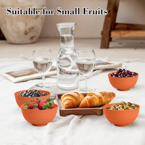wheat straw small bowls 10oz set of 8 (10 oz / Orange)