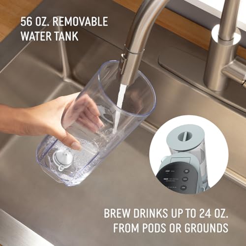Pods & Grounds Coffee Maker (Standard-Glacier Blue)