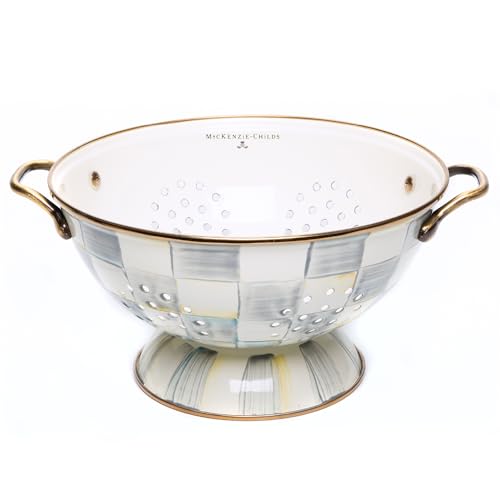 Enamel Colander (Large / Sterling Check)