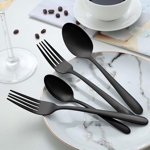 36 Pieces Black Teaspoons Set (36 Pcs 6.2'' Black Teaspoons)