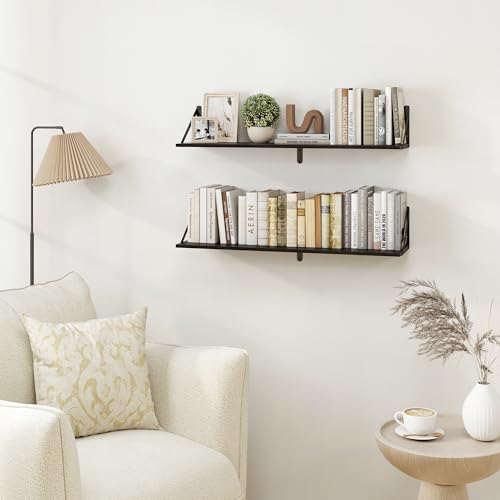 Black Deep Floating Shelves for Wall