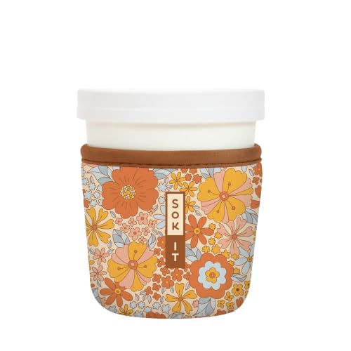 IceCreamSok Insulated Neoprene Cover (Flower Power / Fits Tapered Pints)