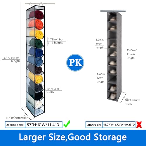 Closet Organization (White/Black / New improved-12 Pocket)
