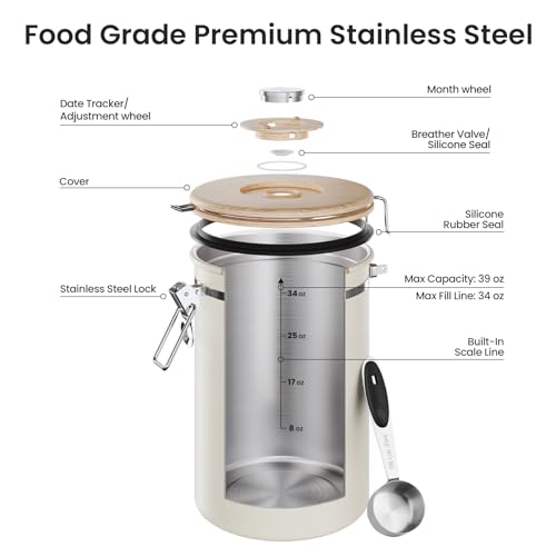 Coffee Canister (Cream / 39 oz)