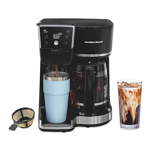 2 Way Drip Coffee Maker & Single Serve Coffee Machine (12 Cup / Black)