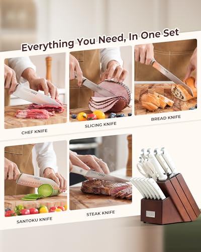 Knife Set 15 Pcs German High Carbon Stainless Steel Kitchen Knife Set