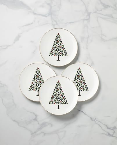 Evergreen Christmas Accent Plates (Accent Plates, Set of 4)