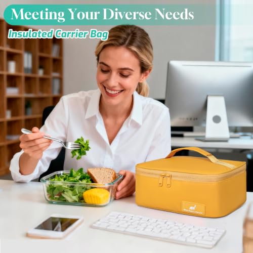 NOL Insulated Lunch Bag for Adults (Earth-yellow / Small (4.5 Liters))
