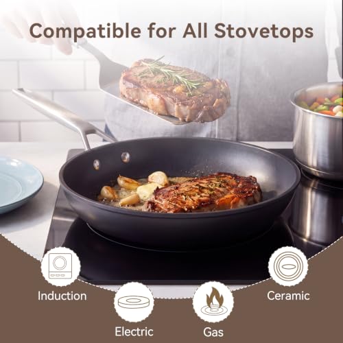 10 In Nonstick Frying pan with Lid (10-inch with lid)