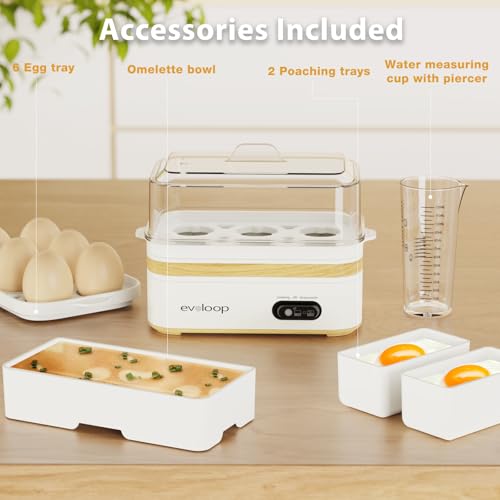 Rapid Egg Cooker Electric 6 Eggs Capacity (white)