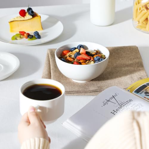14 Oz Small Ceramic Bowls Set of 8 (Off-White / 14OZ (8PCS ))