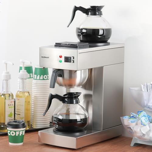 12 Cup Commercial Drip Coffee Maker 1.8L Pour Over Coffee Machines (1.8L)