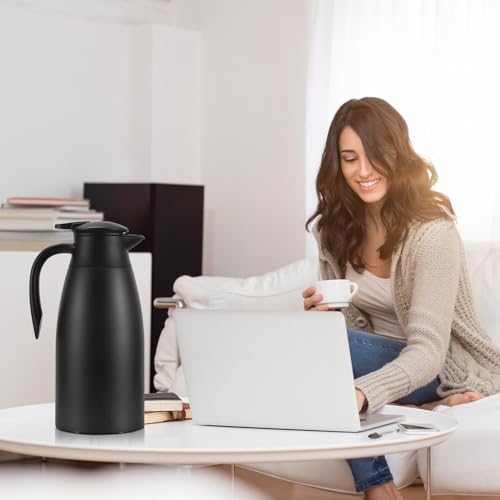 70 oz Thermal Coffee Carafe (black+red / 70 Ounces)