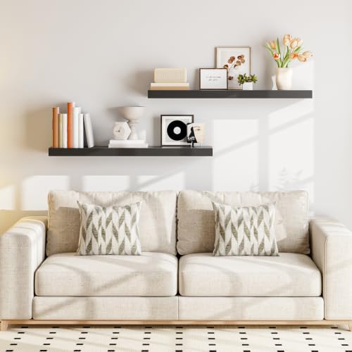 Floating Shelves for Wall (Black / 39.4 Inches)