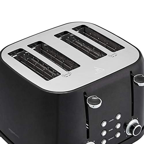4 Slice Toaster with 4 Slots (Black / 4 Slice / Toaster)