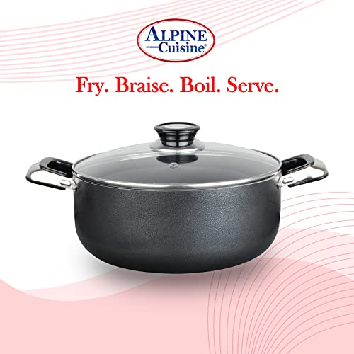 5 Quart Non stick Stock Pot with Tempered Glass Lid and Carrying Handles (5-Quart Stock Pot / Open Stock)