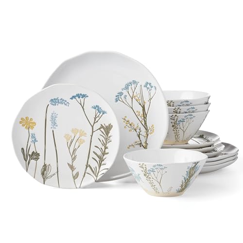 Wildflowers Stoneware 12 (12-Piece Dinnerware Set)