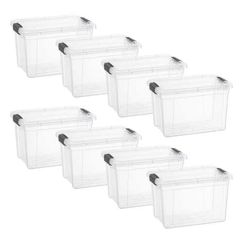 8.7 Quart Clear Plastic Storage Boxes with Lids (8.7 Quart)