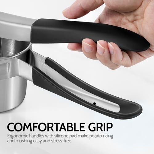 Potato Ricer Sopito Upgraded Stainless Steel Potato Masher with 3 Interchangeable Discs