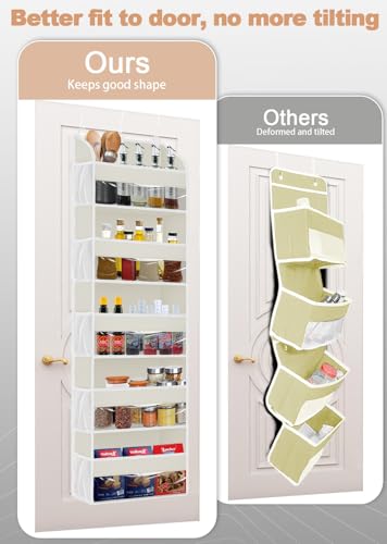 1 Pack Over The Door Storage Organizer with 5 Large Pockets (1 Pack / Beige)