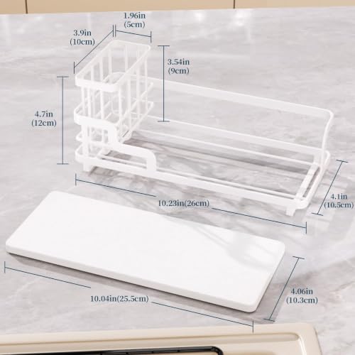 Sponge Holder for Kitchen Sink (White)