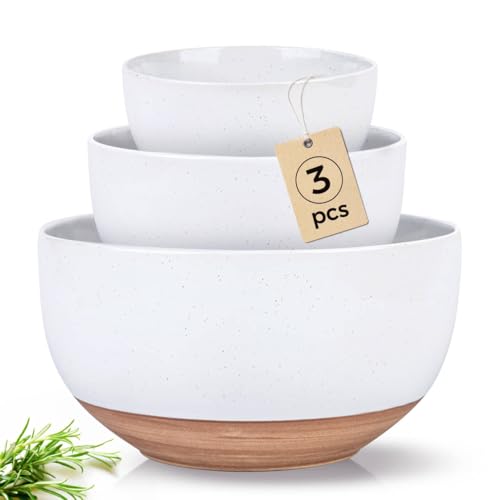 Ceramic Mixing Bowls (3PCS / White)