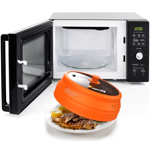Collapsible Microwave Cover for Food (Orange)