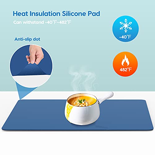 Extra Large Silicone Mat 35.3"x23.5"x0.08" (Blue / 36"L x 24"W)