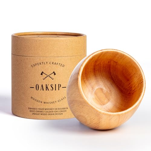 The Original Wooden Bourbon Drinking Glass Bourbon Gifts for Men (Uncharred)