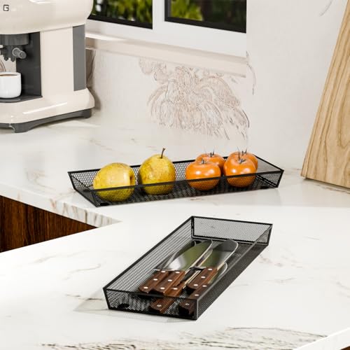 Silverware Drawer Organizer (15*6-4P-Black)